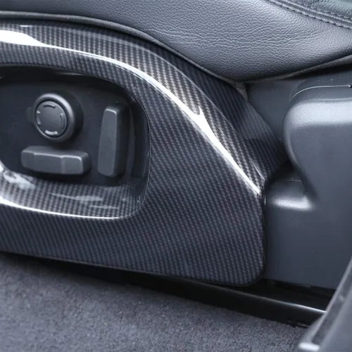 Vista 6 de Accesorios de coche ABS fibra de carbono asiento lateral marco cubierta ajuste para Rover Range Rover Vogue Autobiography Sport 2013-2017