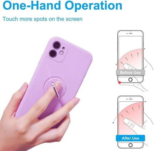 Vista 3 de Jsoerpay Soporte de anillo para teléfono celular, soporte de anillo transparente con rotación de 360°, soporte transparente para teléfono celular 2