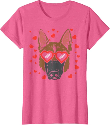 Vista 99 de Camiseta de regalo para perro con cara de pastor alemán, Negro, S
