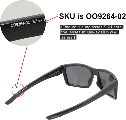 Vista 6 de Walleva - Lentes de repuesto para gafas de sol Oakley Mainlink, múltiples opciones disponibles (ancho de 2.244in)