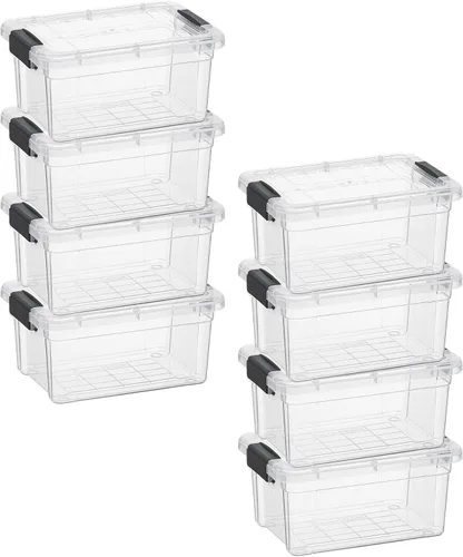 Vista 83 de Superio Mini contenedor de almacenamiento de plástico para crayón, suministros de arte y estuche de costura, organizador pequeño apilable
