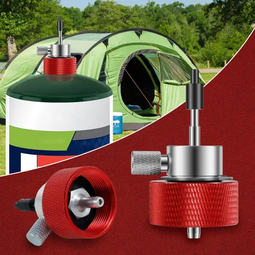 Vista 6 de Adaptador de llenado de propano Airsoft, válvula de conector de tanque de gas verde sin fugas, adaptador de tanque de propano reutilizable