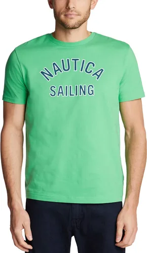 Vista 19 de Nautica - Camiseta de manga corta para hombre, 100% algodón, serie náutica con estampa gráfica Rojo náutico