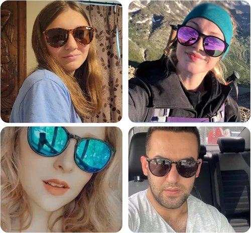 Vista 2 de DQbhzh Lentes de sol rectangulares Y2K de moda para mujeres y hombres, lentes de sol retro de los años 90, lentes gruesos y gruesos, protección UV400