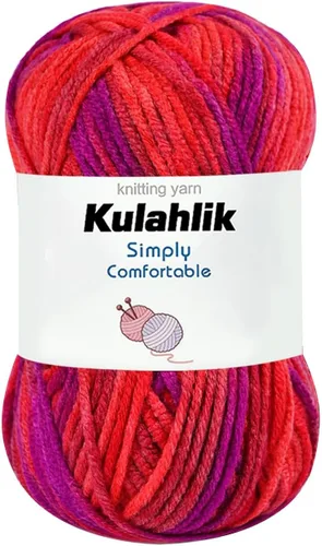 Vista 82 de 50g (1x50g) Hilo Acrílico para Crochet y Tejido, Hilo Degradado Colorido, 1 Rollo de Madejas, Hilo Acrílico Multicolor, Perfecto para Proyectos