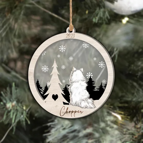 Vista 20 de Nazenti Adorno de Navidad conmemorativo personalizado, regalo personalizado de recuerdo de perro, condolencias por pérdida de mascotas, sabueso