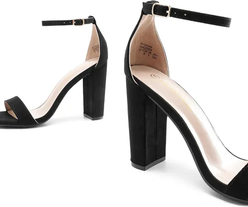 Vista 4 de DREAM PAIRS - Sandalias de tacón alto y grueso para mujer