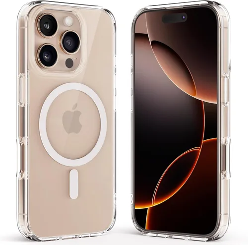 Vista 9 de Crystal Fit - Funda magnética transparente para iPhone 16, compatible con MagSafe, antiamarilleo, funda protectora delgada (para iPhone 16)