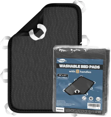 Vista 12 de Almohadillas de cama para incontinencia, lavables, de 4 capas, a prueba de fugas, para personas mayores, 34 x 36 pulgadas MILDPLUS Leakproof