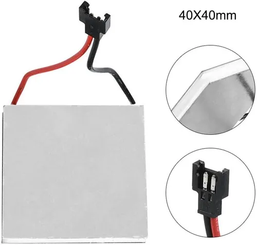 Vista 4 de Chimenea Accesorios Ventilador Motor Generador Hoja Estufa Quemador Calentador Parte 40X40Mm Generador Termoeléctrico Hoja de generación de energía