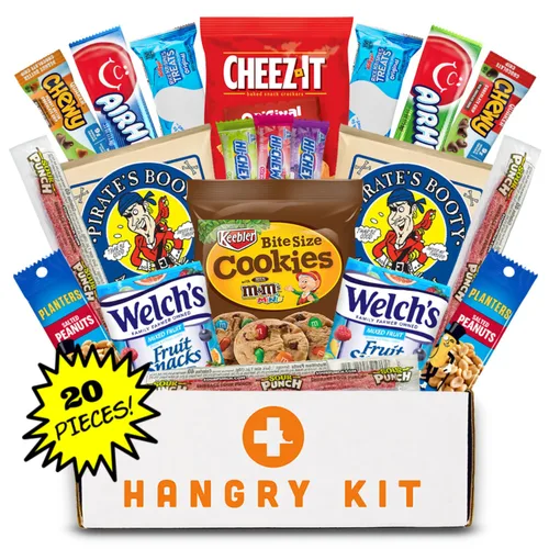 Vista 9 de Hangry Kits Regalos de felicitación para hombres y mujeres - Envía el paquete de cuidado de la cesta de regalo de felicitaciones a un amigo o ser