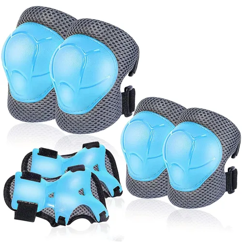 Vista 12 de BOSONER - Equipo de protección básico para niños: juego de rodilleras y coderas con protectores de muñeca para niños de 3 a 15 años - Diseñado