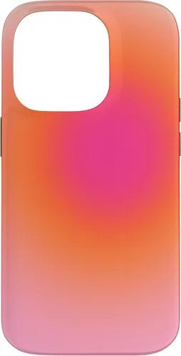 Vista 17 de Funda estética para iPhone 12/12 Pro rosa y naranja con gradiente bonito