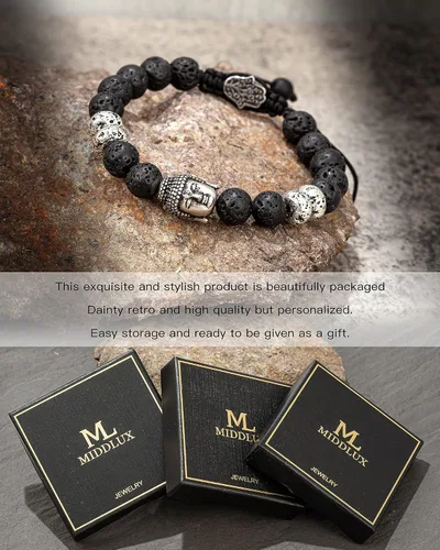 Vista 5 de Pulsera para hombre pulseras de cristales y piedras curativas para hombres pulseras de cuentas de cristales curativos regalos para hombres
