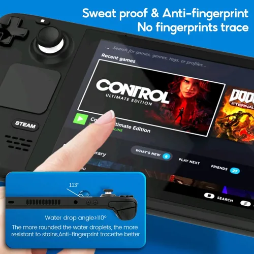 Vista 4 de BELIEFLUO Protector de pantalla de cubierta de vapor, protector de vidrio templado transparente HD compatible con Steam Deck de 7 pulgadas 2022.