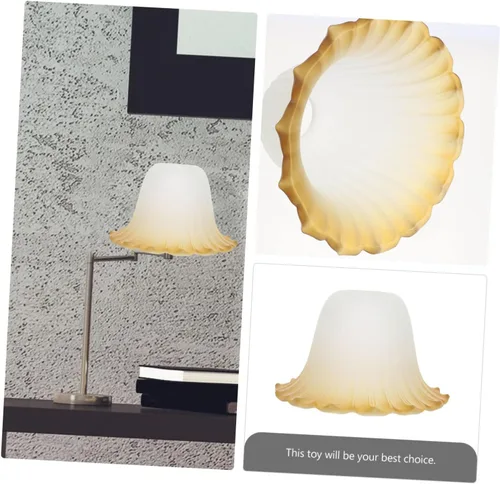 Vista 5 de DOITOOL Lámpara de techo con pantalla de cristal, cubierta de luz para ventilador de techo, pantalla de vidrio esmerilado, pantalla de campana