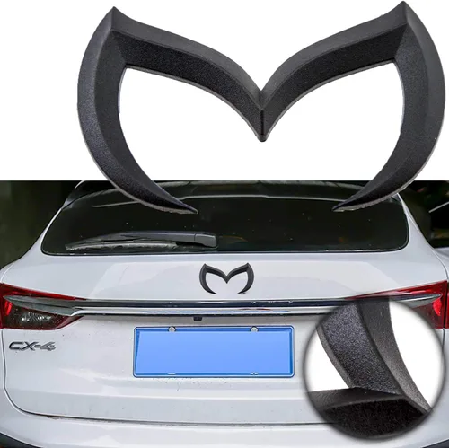Vista 6 de x xotic tech Calcomanía decorativa con emblema M malvado para maletero trasero, compatible con Mazda 3 6 CX MX Miata (plateado)