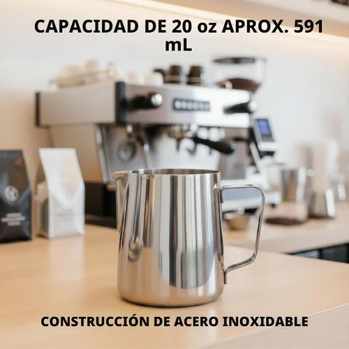 Vista 4 de Rattleware - Jarra de arte con leche de acero inoxidable de 20 onzas