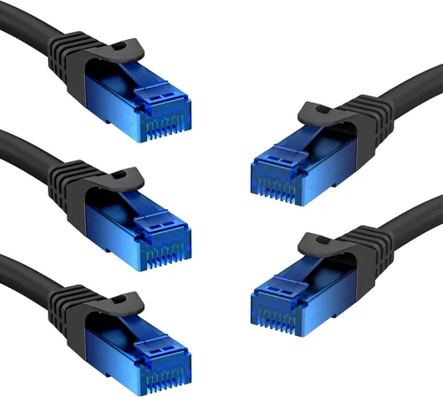 Vista 10 de KabelDirekt – Cable de red – 10Gbps, para máxima velocidad de Internet de fibra óptica – 1.5 pies, disponible en 1-100 pies – Cable Ethernet y LAN