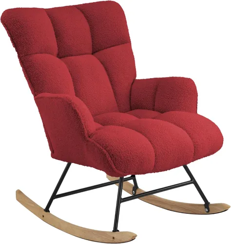 Vista 7 de Mecedora para guardería, silla deslizante para interiores, cómodas sillas de lactancia compactas para espacios pequeños, sala de estar, aula Negro