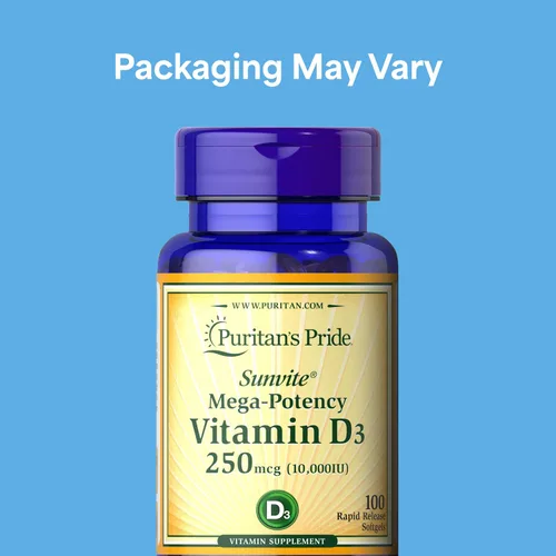 Vista 8 de Puritan's Pride Vitamina D3 Premium Sunvite™ Mega-Potencia 10,000 UI