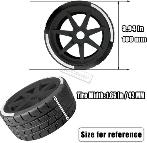 Vista 7 de Neumáticos RC 2.9 para o ARRMA 1/8 Typhon 6s BLX, 1/7 Infracción 6S BLX, ilimitado, juego de neumáticos de rueda RC con llave de rueda, 4 neumáticos