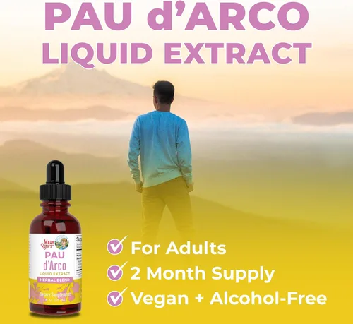 Vista 6 de PAU D Arco Gotas PAU D Arco para apoyo inmunológico Suplemento líquido para la salud intestinal Apoyo inmunológico Suplementos para la salud