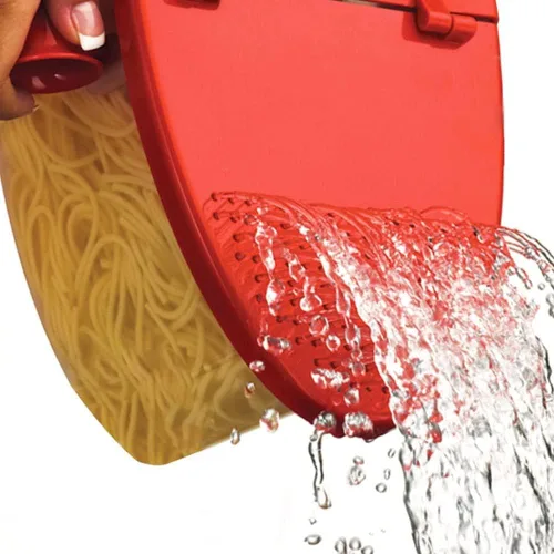 Vista 4 de MOCHEE Barco de pasta para microondas con colador para pasta, arroz, verduras, pollo