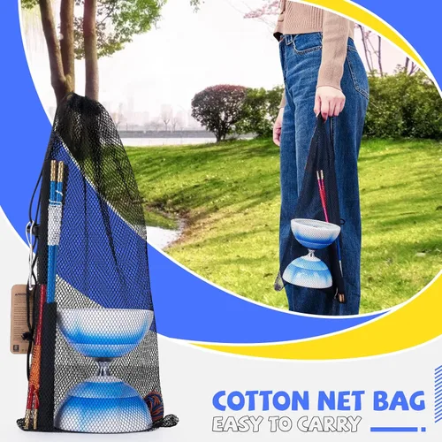 Vista 6 de CHEE MONG MD01 Yoyo chino para niños y adultos, diábolo profesional de triple rodamiento, juguete Diábolo Yoyo de 5 pulgadas con 2 varillas
