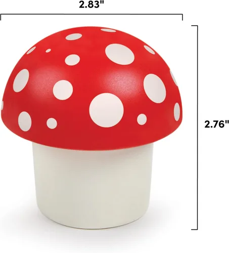 Vista 3 de Genuine Fred Molinillo de hierbas con forma de hongo alegre, molinillo manual de 3 pulgadas para hierbas y especias, herramienta de cocina de mano