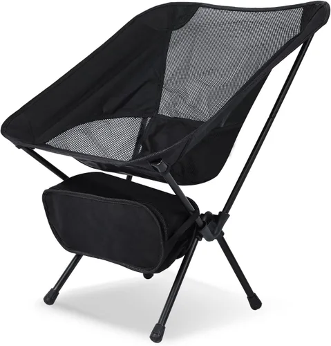 Vista 13 de YSSOA Reposapiés extraíble silla de camping reclinable, paquete de 1, color negro