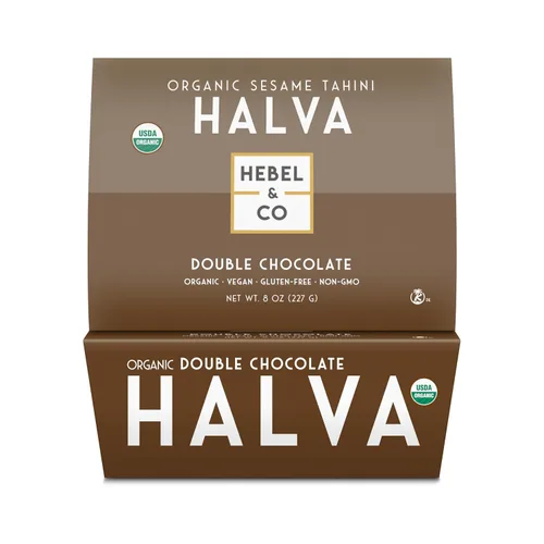 Vista 12 de HEBEL & CO Paquete de 3 trozos de chocolate Halva Certificado USDA orgánico, sin gluten, Kosher y vegano, 8 onzas cada uno