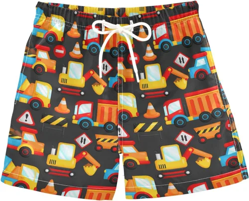 Vista 7 de Aflyko Pantalones cortos de baño para niños, traje de baño para niñas, traje de baño de playa de secado rápido para todo el día Multi- Azul Rojo