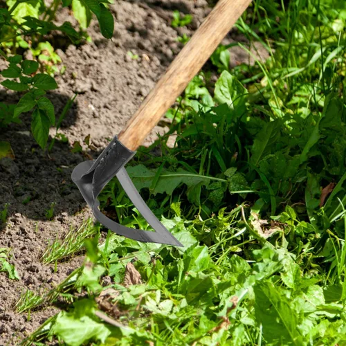 Vista 9 de DOITOOL Azada hueca de jardín, azada de jardín de acero al manganeso, rastrillo de mano resistente para cultivo de patio trasero, aflojamiento