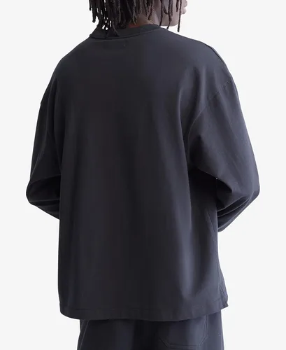 Vista 2 de Calvin Klein Camiseta de manga larga con cuello redondo y logotipo estándar para hombre