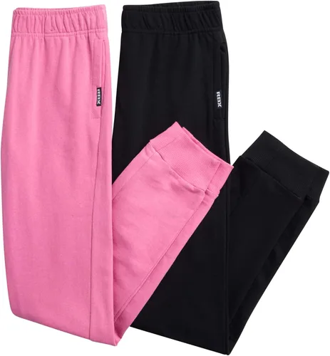 Vista 5 de RBX Pantalones deportivos para niña - Paquete de 2 pantalones deportivos de forro polar (tamaño 4-16)