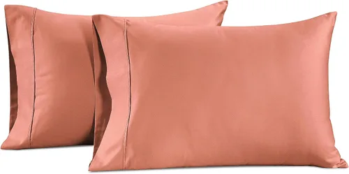 Vista 20 de Lane Linen Juego de 2 fundas de almohada 100 % de algodón, tamaño estándar, se adapta a almohadas estándar y Queen, fundas de almohada lujosas