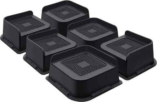 Vista 17 de ANNKUT Elevadores de cama de 1 pulgada resistentes, elevadores de muebles para cama, escritorio, mesa, sofá, sofá, elevadores de cama de gran