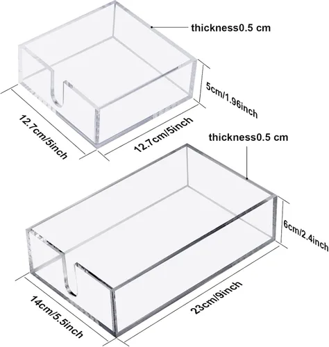 Vista 2 de Servilletero acrílico para mesa de cóctel, servilleta transparente para bebidas, cuadrado, rectangular, para cena, cocina, baño, restaurante, bar