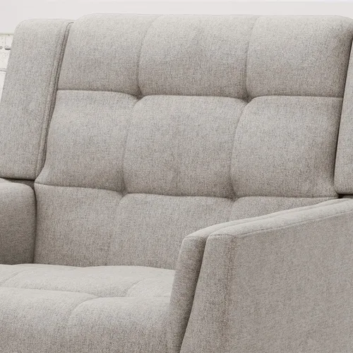 Vista 6 de Christopher Knight Home - 305538 Evelyn Mid Century - Sillón de tela moderno, color beige, nogal (305538).