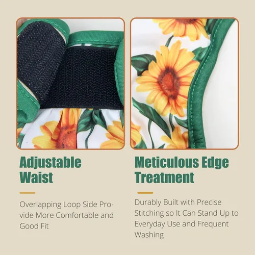 Vista 3 de Langsprit Pañales lavables para perras (paquete de 3) – Pañales reutilizables para perras – Pañales para perras altamente absorbentes para perros
