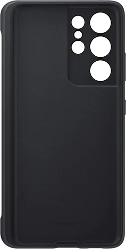 Vista 4 de Funda para Galaxy S21 Ultra con soporte para bolígrafo S, silicona líquida con ranura para lápiz capacitivo (bolígrafo no incluido), protección Negro