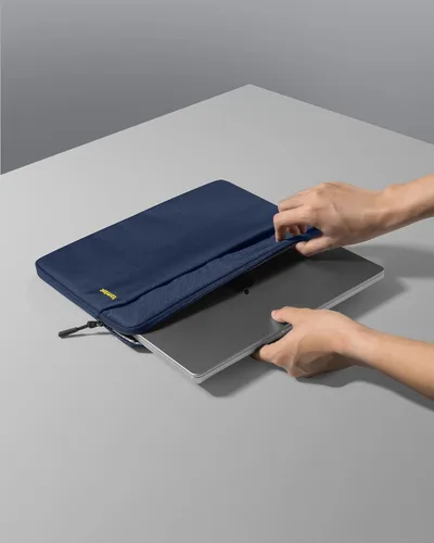 Vista 9 de tomtoc - Funda delgada para laptop de 14 pulgadas para MacBook Pro M5/M4/M3/M2/M1 Pro/Max 2025-2021, estuche protector resistente al agua para Azul