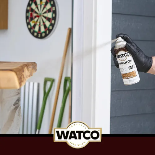 Vista 7 de Watco Aceite danés para acabado de madera en aerosol, 11.25 oz, Nogal oscuro Penetrating Oil Formula, Enhances Natural Grain, Easy Wipe-On