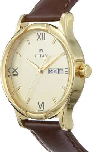 Vista 2 de Titan Karishma Reloj analógico de hombre con esfera blanca - NE1580YL05