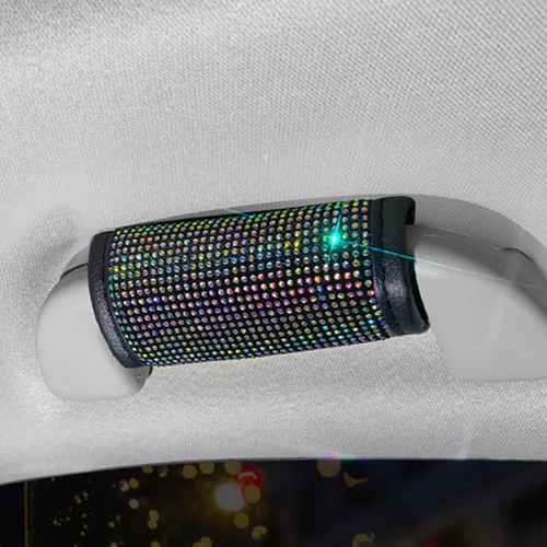 Vista 13 de Paquete de 2 fundas brillantes para manija de puerta de seguridad para automóviles, con cristales brillantes, almohadillas protectoras para manija