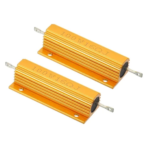 Vista 10 de PATIKIL 100 W 0,01 Ohm Resistencia con carcasa de aluminio, 2 paquetes de resistencias con carcasa de aluminio, resistencias bobinadas en caja