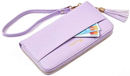 Vista 3 de Travelambo Cartera con fleco para mujer con correa de muñeca