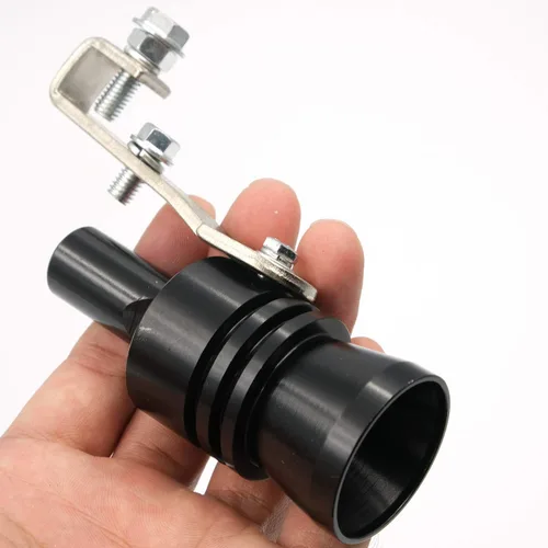 Vista 6 de Válvula de escape de turbo para automóvil, escape con sonido de silbato, válvula de aluminio universal, accesorios para automóvil, tamaño XL