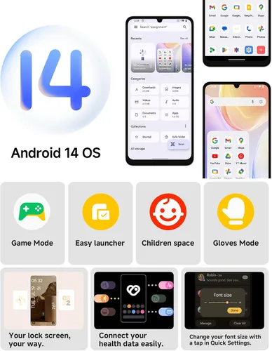 Vista 6 de Ulefone Note 20 Pro Teléfonos Desbloqueados, 6.75 pulgadas 90Hz, Octa Core 8GB+128GB/1TB Expansión Android 14, Cámara Triple de 50MP, 6000mAh (18W)